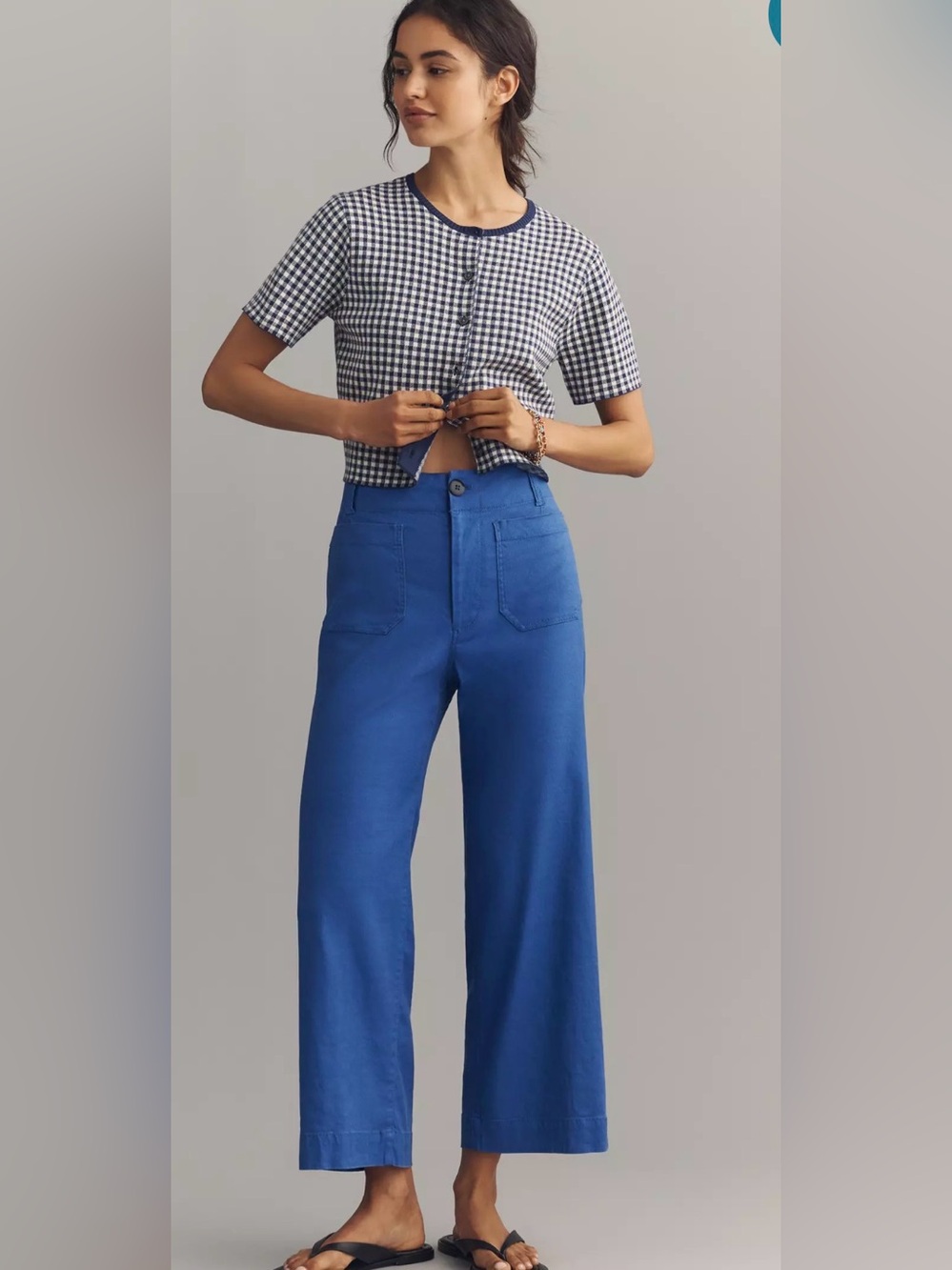 Colette European Linen Stretch Wide Leg Pants